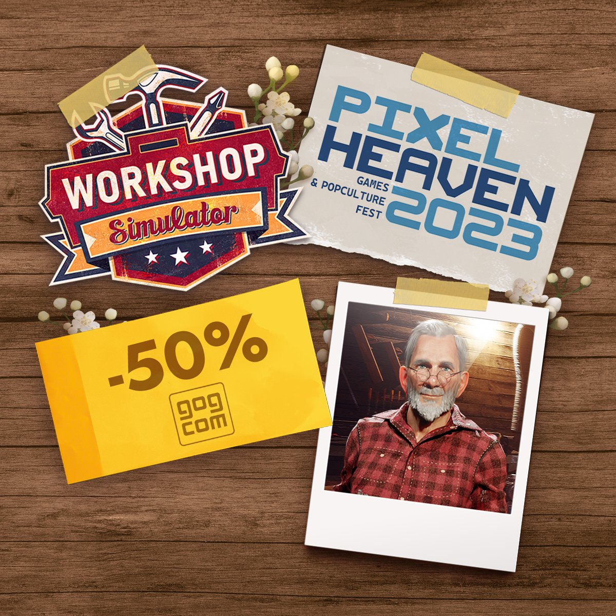 We are proud of being part of our great,amazing, talented,#Polish family of #GameDevelopers !To celebrate the Pixel Heaven,we are joining the festivities, too!You can now get our #game,Workshop Simulator, 50% off price on GOG.com! 
bit.ly/WS_GOG
#gamedev