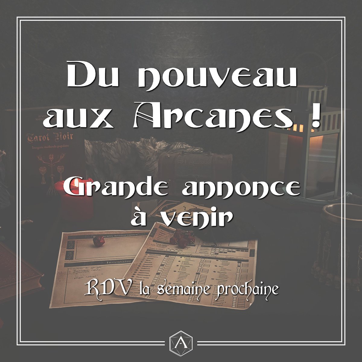 Du nouveau aux Arcanes du Dé ? Prochainement une annonce de taille... restez attentives et attentifs ! 
#jdr #jeuderole #roleplay #dijon #dijonville #jondi