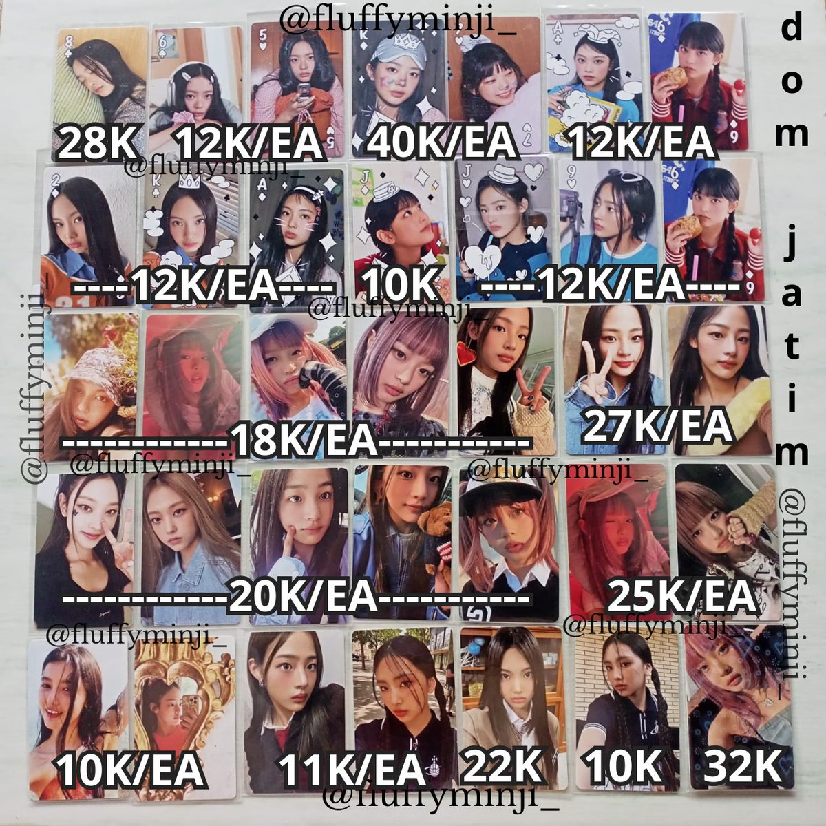 ˗ˏˋ wts want to sell newjeans ★¡ ˎˊ˗  

୭ ॱ˖ aab pc minji, hanni, haerin, danielle, hyein
୭ ॱ˖ sg 23 konsep, selca 8, 6, 5, K, 7, A, 6, 2, K, A, J, 9
୭ ॱ˖ 1st, omg wv a, b, c, omg, bb, mc, nj ver

 ↷based on ina, jatim
price exc pcking 2k 

 ⎯⎯  take > 5 pc free packing  ⎯⎯