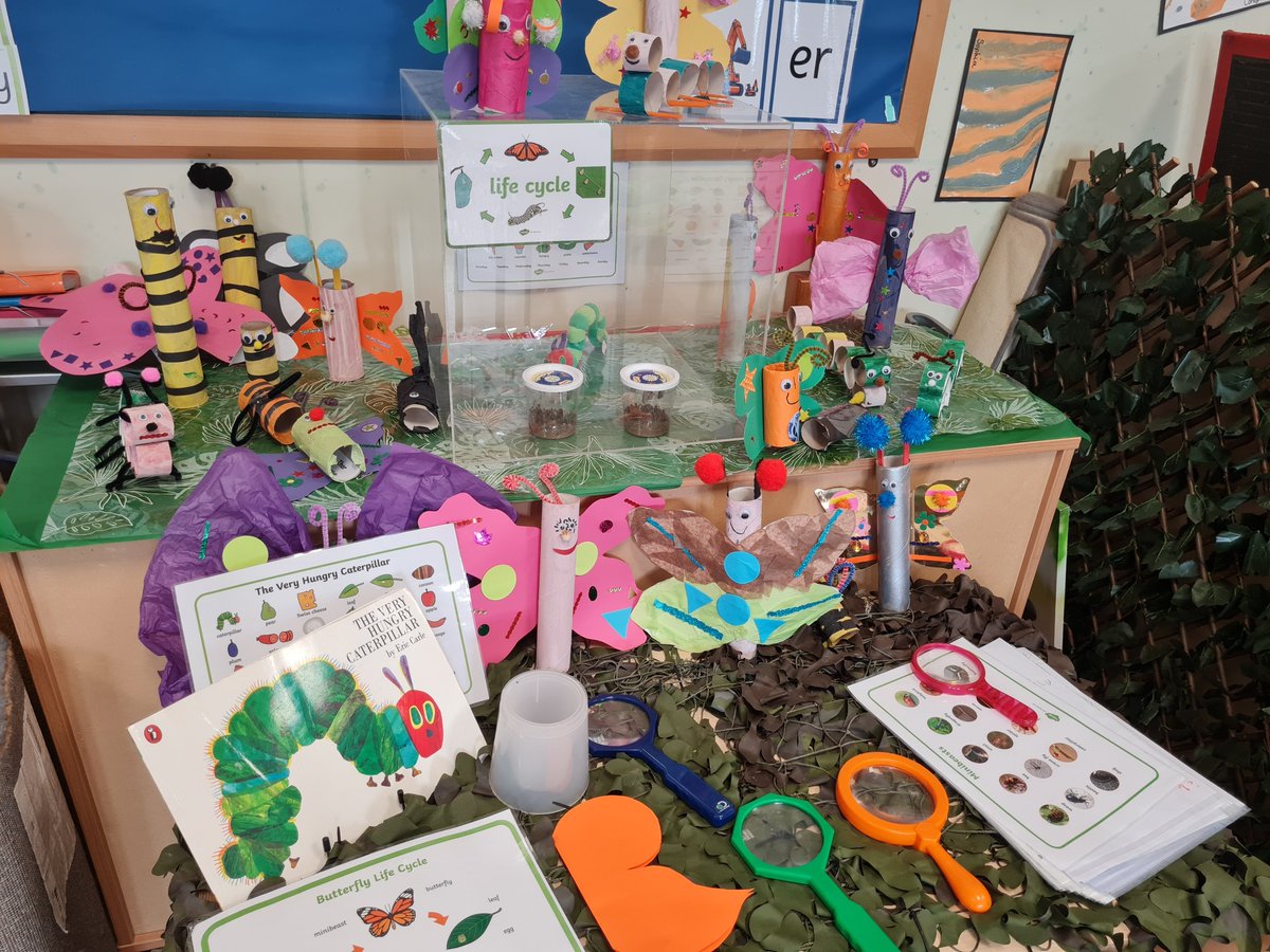 Reception children have been busy designing and making these amazing minibeast models from cardboard tubes! 🦋🐛🐞🪲🐝🐜🦗🕷