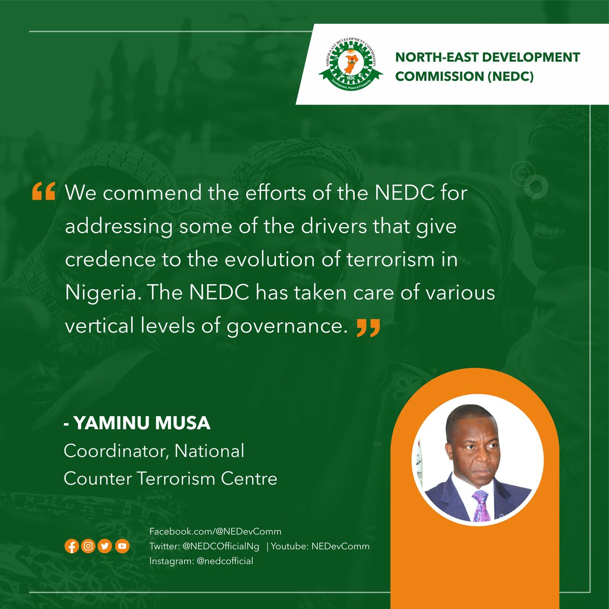NEDC has taken care of various vertical levels of governance - Yaminu Musa.
#NorthEast 
#BuildingBackBetter 
#NEDC 
#NorthEastDevelopment