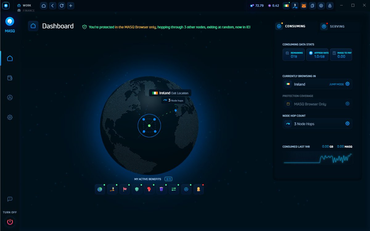 I research a lot of projects. Some just keep pushing it in the right direction

Meet <a href="/MASQ_ai/">MASQ dVPN & Browser on Base</a> (beta on <a href="/0xPolygon/">Polygon | POL</a> Mumbai)

It is like your own privacy-sandboxed OS, built on web technologies

Visit the web3 dapp store and earn $Masq by running a node

Greetings from Ireland 👋