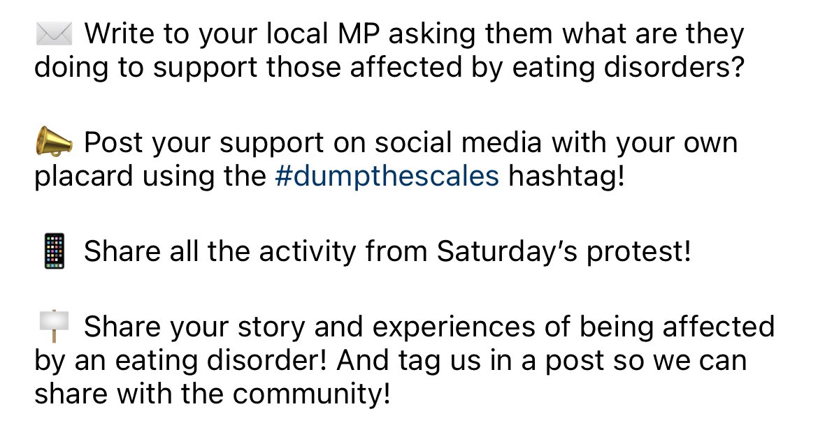 Can’t make the eating disorder March tomorrow … here are a few ways you can get involved 👇👇👇