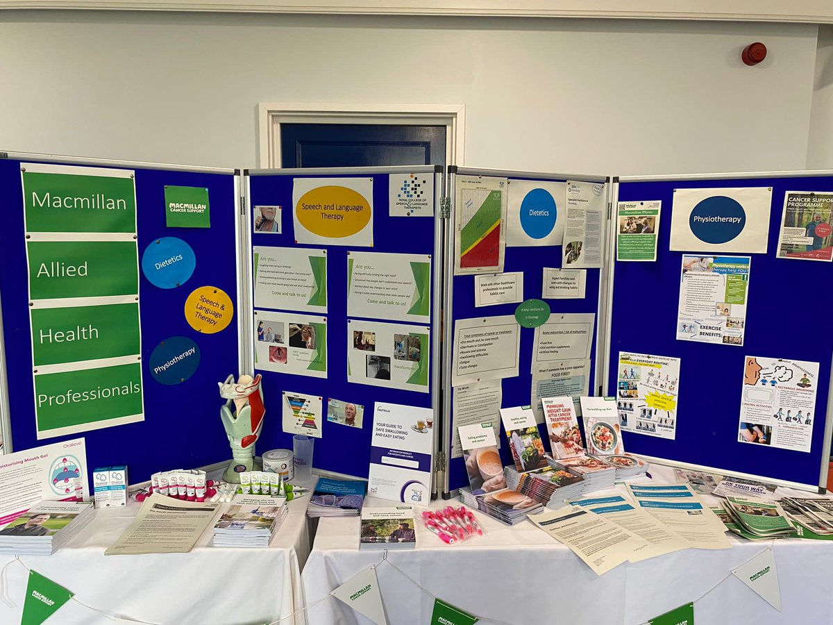helengwalker's tweet photo. @WestSuffolkNHS Macmillan AHPs are at the Cancer Patient Forum today! Fantastic opportunity to raise awareness of what we as SLTs/ AHPs can do to support people through their cancer journey @macmillancancer @AHPs_WSFT @GyldaNunn @liza_asti @WSH_SALT @helenmaxstewart @RCSLT https://t.co/aq2OfjhBFT