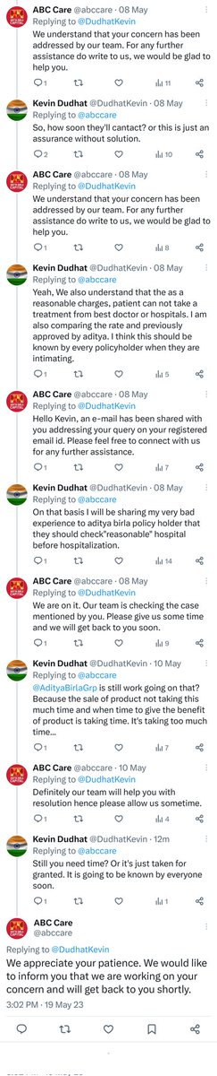 DudhatKevin's tweet photo. @AdityaBirlaGrp This is the very good sustainable process to care of costomer. They just want an conversation. Making a unfaithful commitment and quotes.
#adityabirlagroup @AdityaBirlaGrp @abccare https://t.co/WTBnZgpCGg