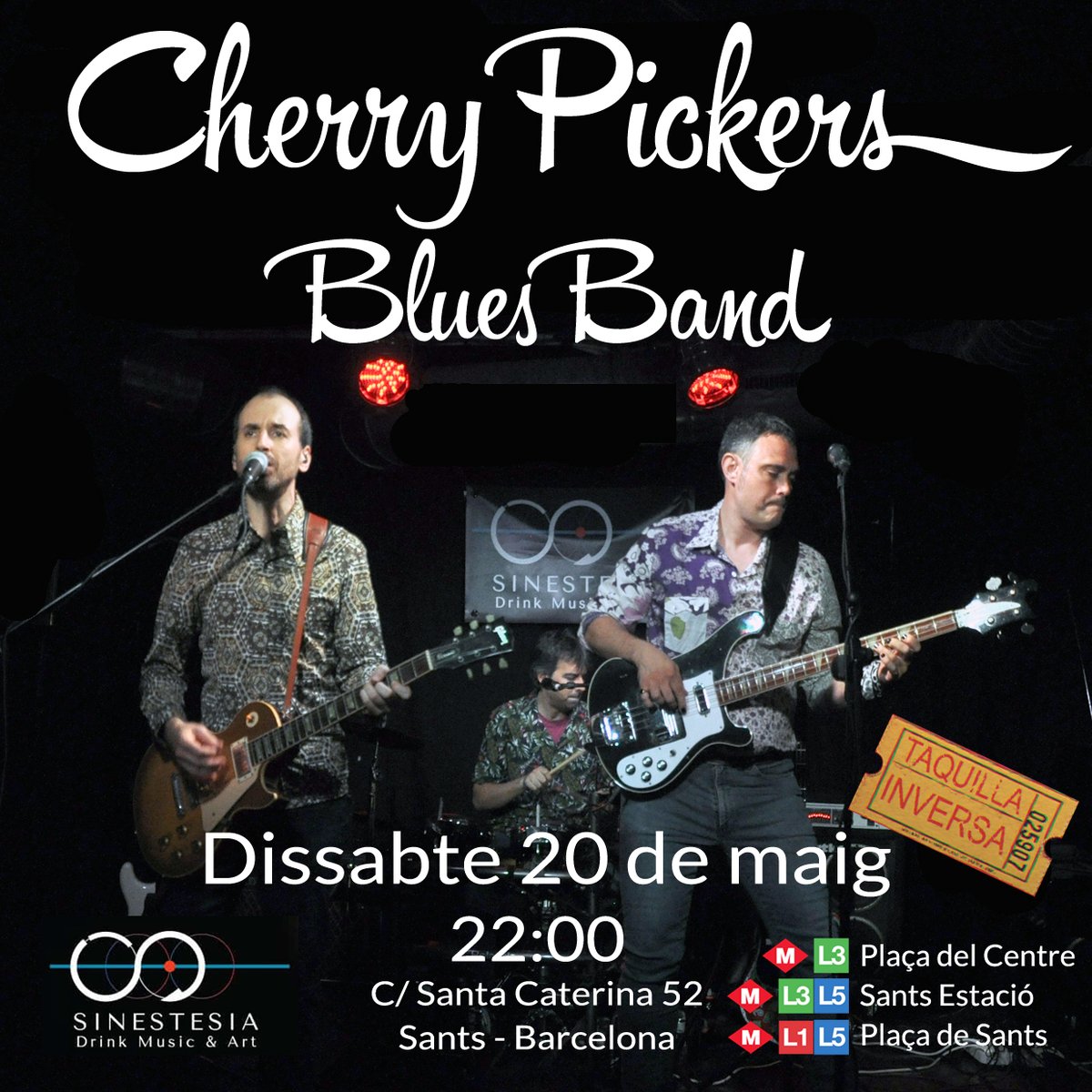 PickersBand's tweet photo. Nova oportunitat per gaudir de bona música i bona companyia!
🗓️ 20/05/2023
🕗 22:00h
📍 Sinestesia Drinks, Music &amp; Arts
C/ Santa Caterina, 52
SANTS - BARCELONA
🎟️ Taquilla Inversa

#Rock #Blues #livemusic #Barcelona #Sants #ILoveLiveMusic #LiveGig https://t.co/YDxqGIbnID
