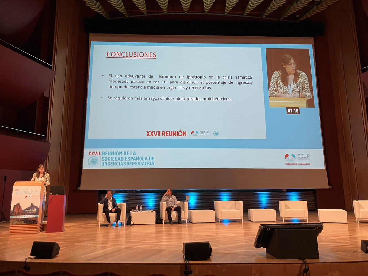 1️⃣1️⃣

📖Utilidad del uso de bromuro de ipratropio en las crisis asmáticas moderadas en un Servicio de Urgencias Pediátricas.

✍️Comino Hidalgo I et al.

🏥H.G.U. Gregorio Marañón (Madrid), Fac. Medicina y Cirugía Universidad Complutense de Madrid.