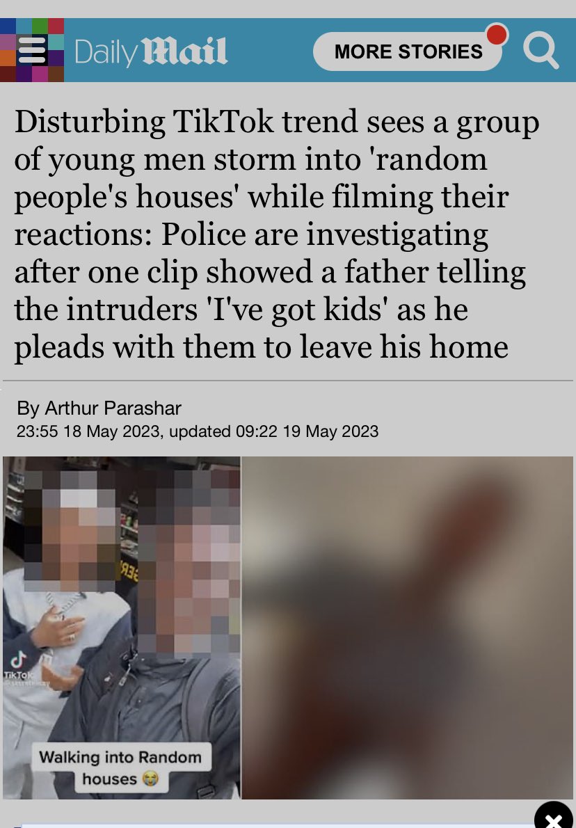 Hey <a href="/MailOnline/">Mail Online</a> <a href="/DailyMailUK/">Mail+</a>   Why are you blurring their faces.   The Met Police want info so let’s help them!