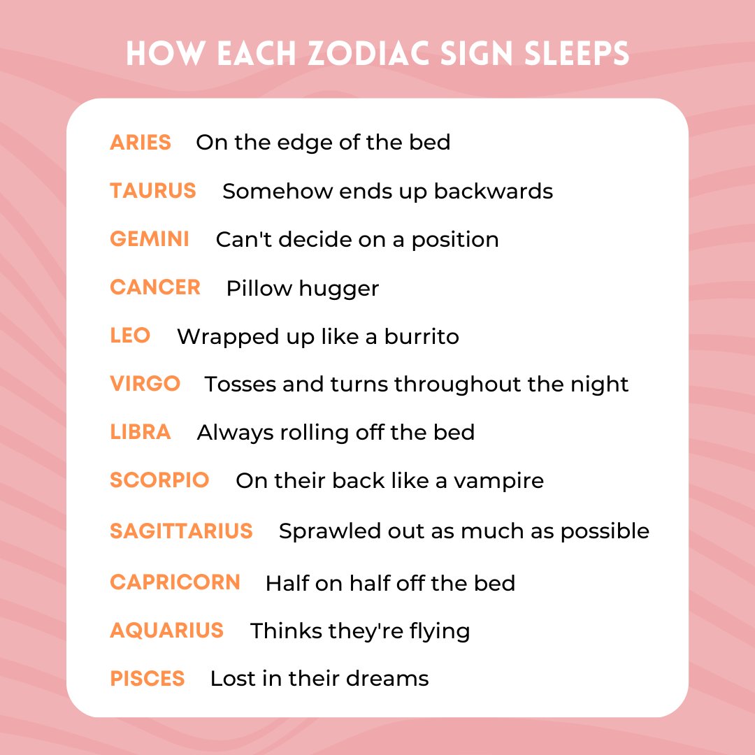 Introducing your zzz-odiac sign! How spot-on is yours? 😴