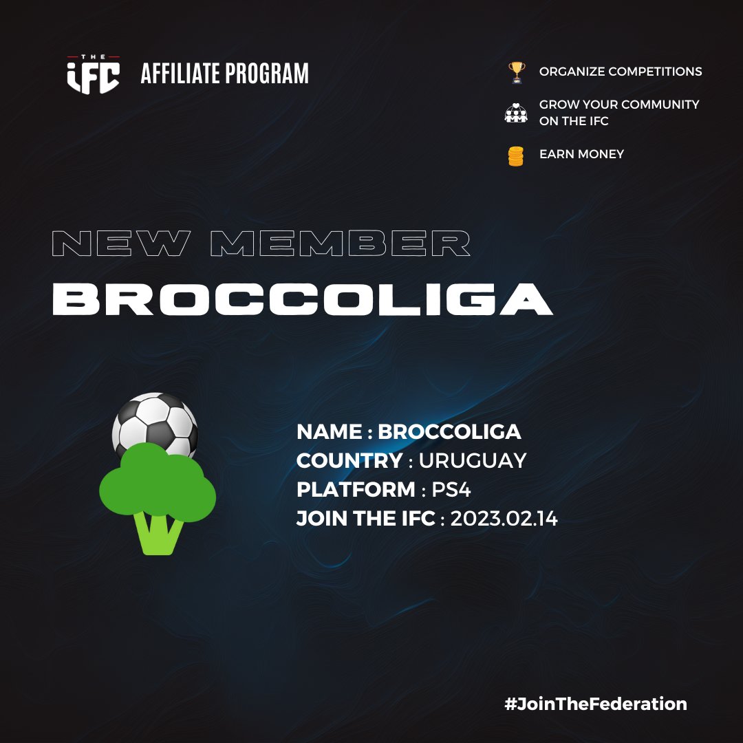 IFC_Esports's tweet photo. 🎉 Welcome to all the new Affiliate Program members! 🎉

These teams will have the opportunity to be compensated for running their competitions on The IFC! 🤩��
@LigaUcp 
@CanelaDeOuro 
@BroccoLiga 
@ECG_Gabon https://t.co/NjlVs0L7ZO