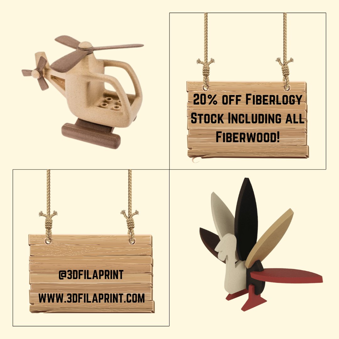 3DFilaPrint's tweet photo. #Fiberwood from @fiberlogy_3d are a range of wood-like #Filaments that has the look, smell and feel of real #wood
Order today as they're 20% off!
https://t.co/8wOUmbYjh8
#3DPrinting #3DPrint #3DPrinted #3DPrinter #3DFilaPrint #3DEngineering #WhatWilllYouPrintToday #Southend https://t.co/aZ3IaTkSN2