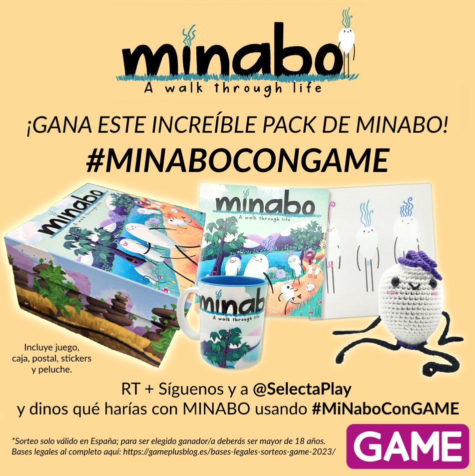 ✨ ¡GANA un PACK de JUEGO + PRESS KIT alucinante de #MiNabo! ✨

🔄 RT o cita este tuit + Síguenos y a <a href="/SelectaPlay/">Selecta Play</a>.
📝 Responde con #MiNaboConGAME y dinos qué harías con MINABO.
⏱ Participa hasta el 21/05/2023 a las 23:59h.

BBLL aquí 👉 ow.ly/JIe250Ok4zh