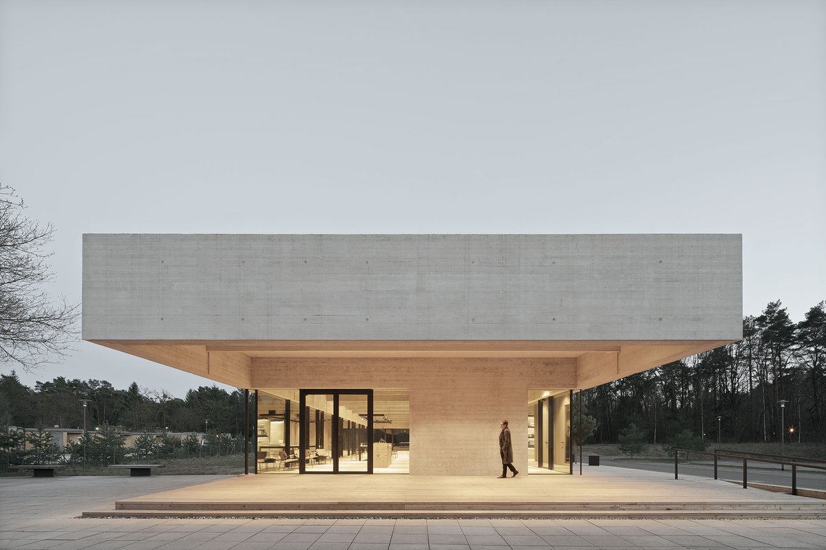 concretecentre's tweet photo. Steimle Architekten’s Bernau Bundesschule Visitor Centre grapples with the complex history of the Bauhaus’ least known site. In #CQSpring, online now https://t.co/sShTofZy2L https://t.co/VlQgjUoprL