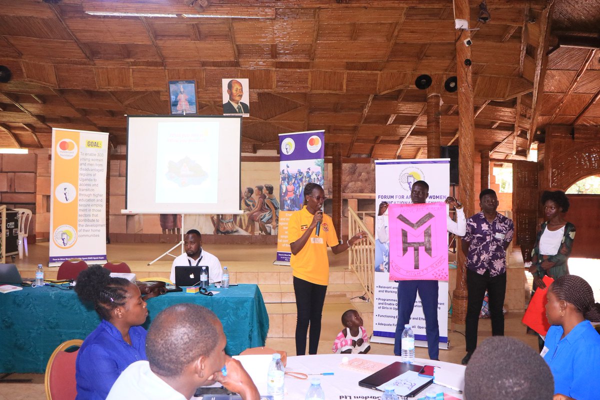 FAWEUganda's tweet photo. Presentations by student team representatives on what they mastered and learnt during the Self-Mastery, Personal branding and Career strategy class by @RolandTayebwa and @AmbroseKibuuka at the #SchoolToWorkTransition workshop. https://t.co/6zyek5g5OD