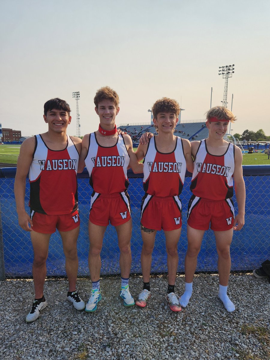 tvernot's tweet photo. Wauseon Boys Distance T&amp;F  Zaden Torres,  Josh Bourn,  Aidan Pena, and Jack Callan placed 2nd in the 4x800M at the District Meet.  They will compete at Regionals in Piqua next Thursday. https://t.co/HKZWYZgB2u