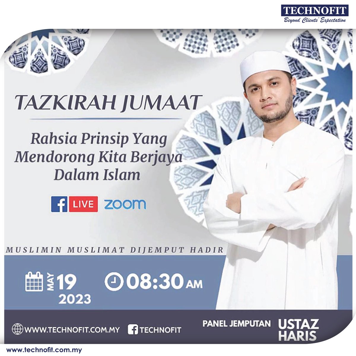 technofitgroup's tweet photo. TECHNOFIT PROGRAM : PROGRAM TAZKIRAH JUMAAT BERSAMA USTAZ HARIS
Full article at : https://t.co/bwx1P3kMON
#StrivingForExcellence
#BeyondClientsExpectation
#Technofit
#PURIZ
#tazkirahjumaat https://t.co/rLDYNNFYF3