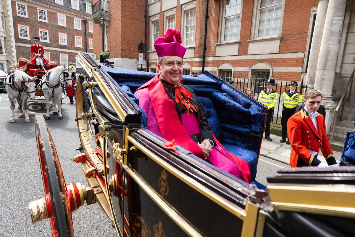 CardiffOratory's tweet photo. HM The King received His Grace, The Most Rev. Miguel Maury Buendia, Titular Archbishop of Italica, in a private audience to accept His Grace's letters of credence from His Holiness The Pope to serve as Apostolic Nuncio to the Court of St. James'. https://t.co/bMi48Xk4yW