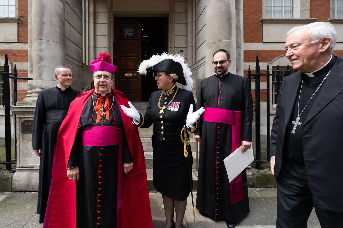 CardiffOratory's tweet photo. HM The King received His Grace, The Most Rev. Miguel Maury Buendia, Titular Archbishop of Italica, in a private audience to accept His Grace's letters of credence from His Holiness The Pope to serve as Apostolic Nuncio to the Court of St. James'. https://t.co/bMi48Xk4yW