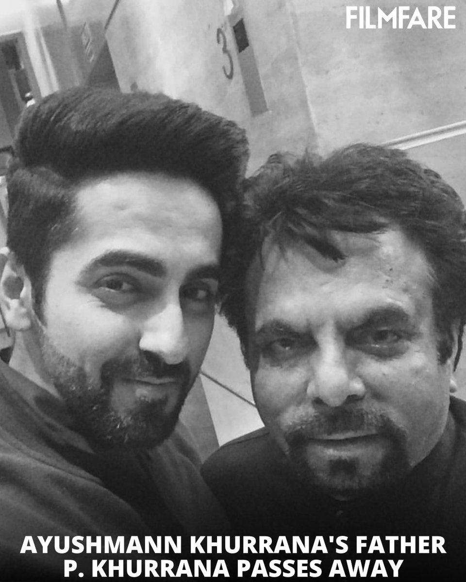 As per reports, #AyushmannKhurrana's father #PKhurrana passed away today.

We extend our heartfelt condolences to his loved ones.