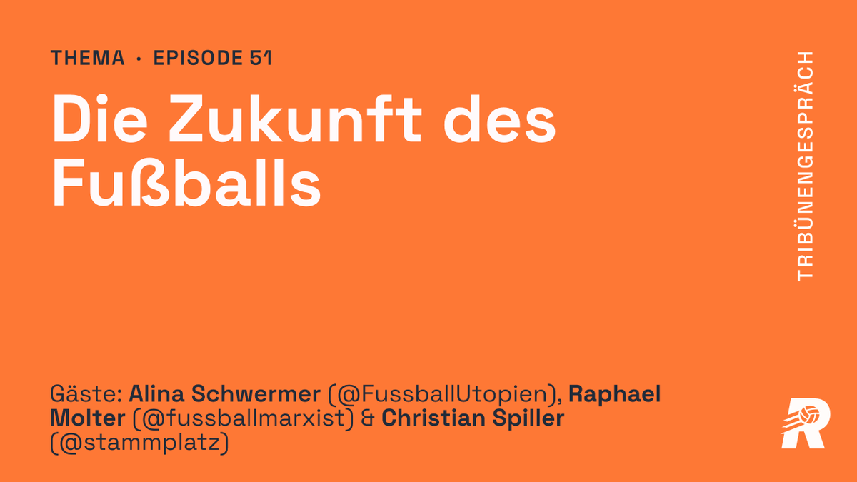 Es ist endlich da: Unser Tribünengespräch zur Zukunft des Fußballs. In einer komplett anders gestalteten Folge sprechen wir mit <a href="/FussballUtopien/">Futopia</a>, <a href="/fussballmarxist/">raphael molter</a> &amp; <a href="/stammplatz/">Christian Spiller</a> über Langeweile in der Bundesliga, Wachstumszwang und mögliche Auswege daraus: rasenfunk.de/tribuenengespr…