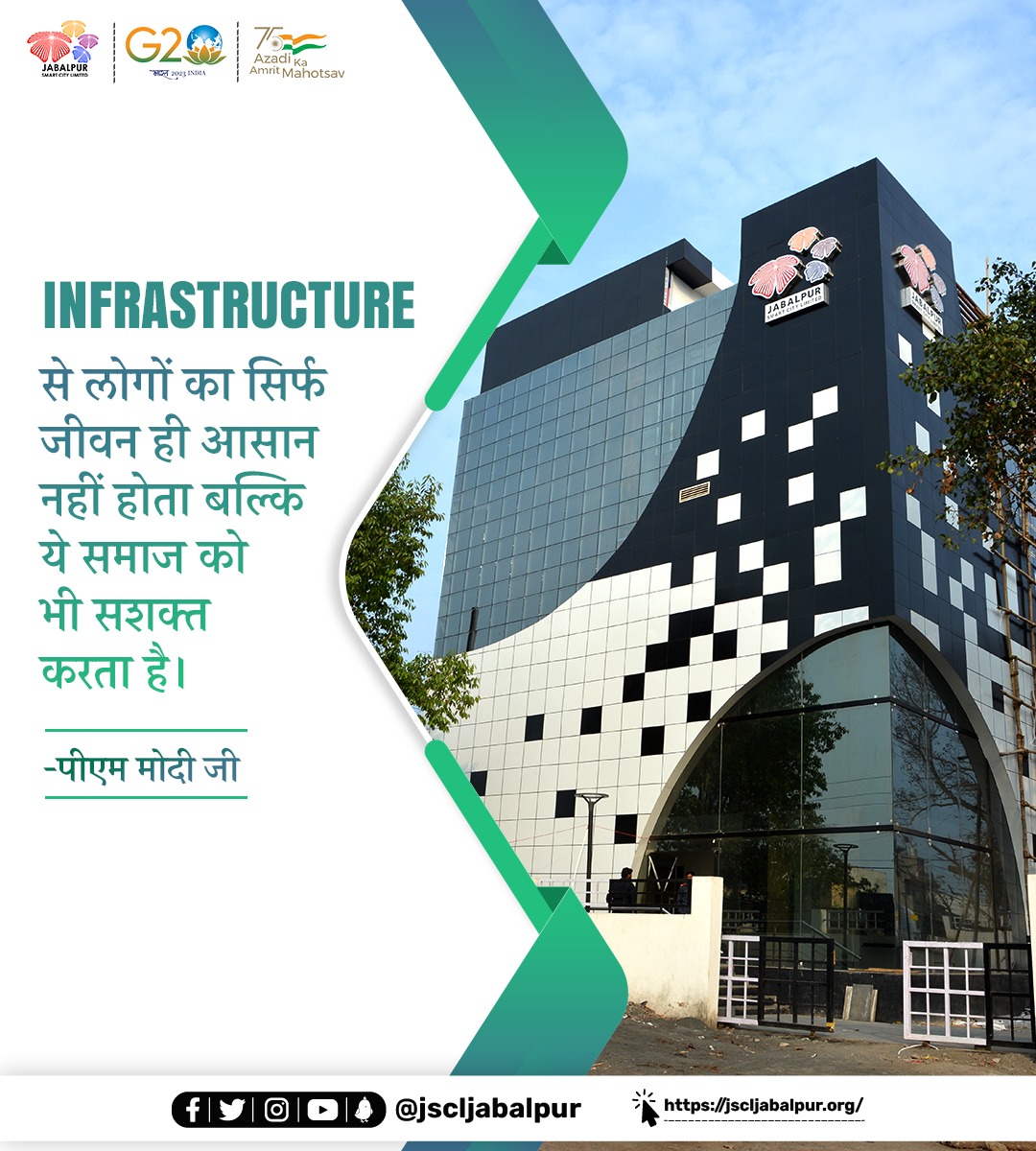 jscljabalpur's tweet photo. जहां इंफ्रास्ट्रक्चर का विकास होता है, वहां लोगों का विकास भी तेज़ी से होता है।

प्रधानमंत्री श्री @narendramodi जी ने बताया कि इंफ्रास्ट्रक्चर से लोगों का सिर्फ जीवन ही आसान नहीं होता, बल्कि यह समाज को भी सशक्त करता है।

#InfrastructureForProgress #PeopleFirstDevelopment https://t.co/FbvJ2gHSvv