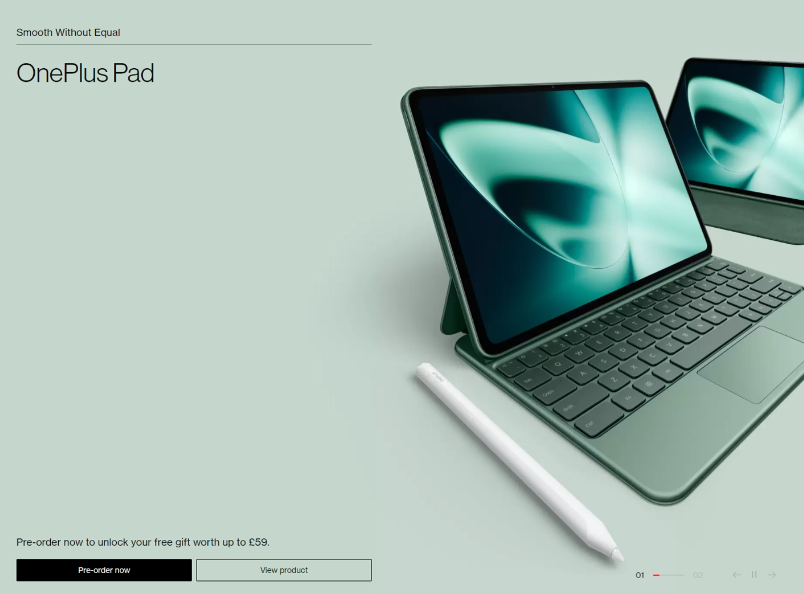 ZOL_Tech's tweet photo. OnePlus Pad tablet is now available for sale in Europe: equipped with Dimensity 9000 chipset + 144Hz LCD screen.
#iOS16 #android13 #OnePlus #NothingPhone2
 #OnePlus12 @UniverseIce @mingchikuo https://t.co/QreDLOg8b9