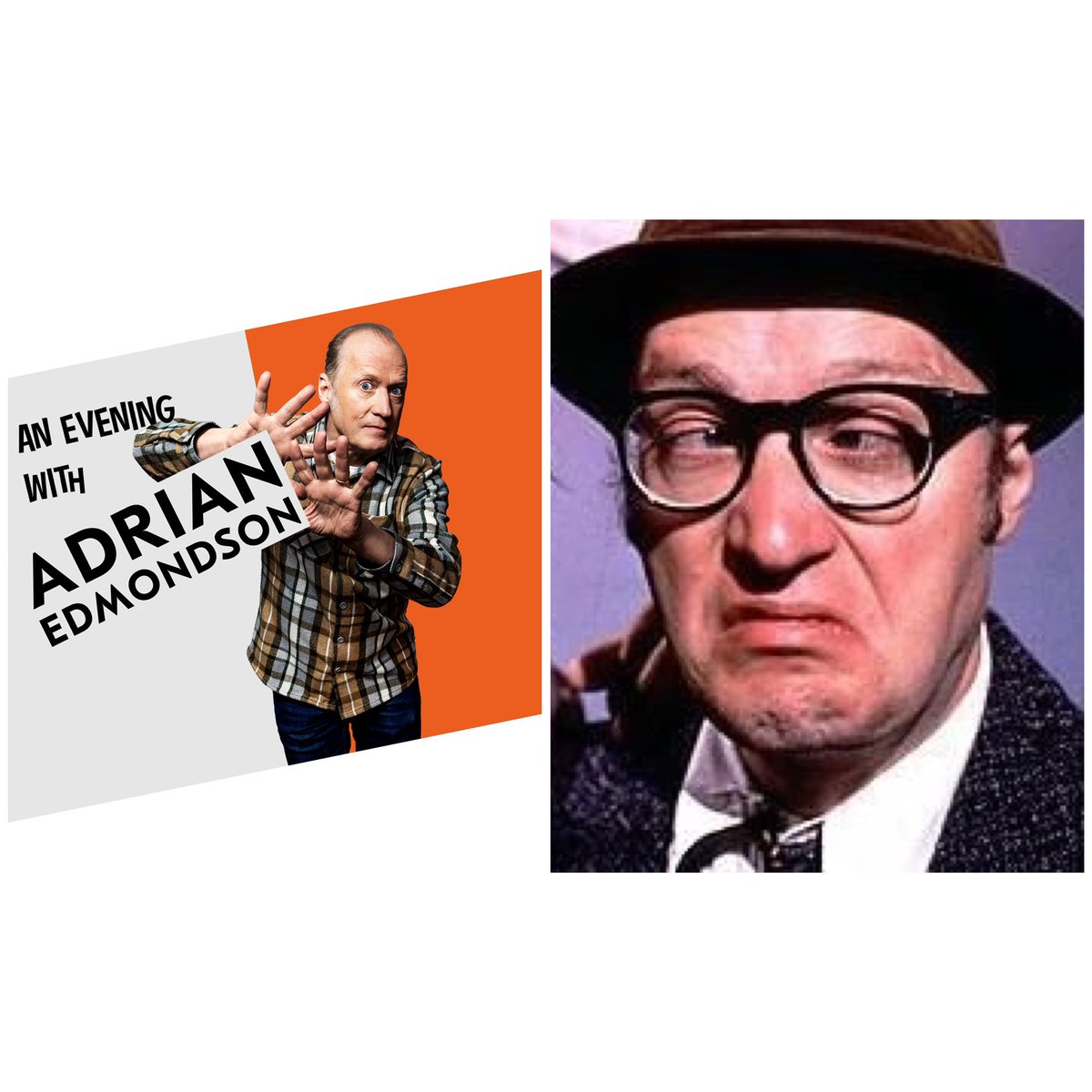 charlgrace's tweet photo. See you in Harrogate in October @AdrianEdmondson !!! CANNOT WAIT! Last saw you and Rik Hammersmith Apollo 2002. 💙 https://t.co/lUUKdbwQFx