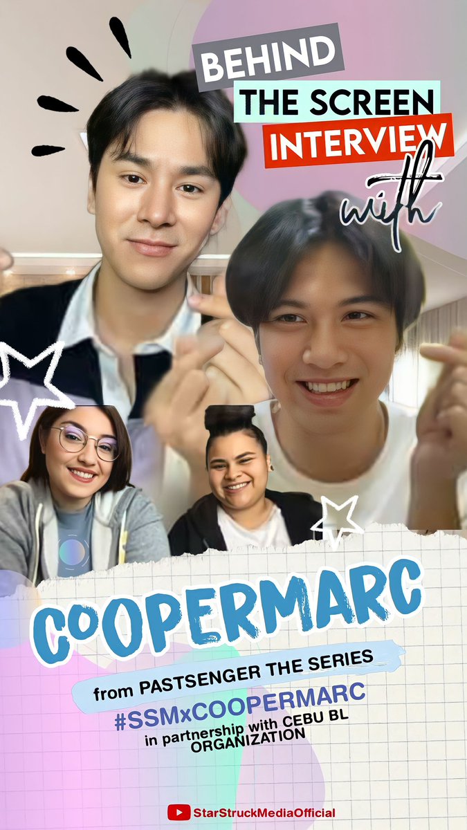 StarStruckMedia's tweet photo. 📣 OUT NOW ‼️
Check out our interview with #PastsengerTheSeries stars @cooper_patpasit & @marcmc_mc !
https://t.co/PYB3ILvEtc
#SSMxCooperMarc #PastsengerTheSeriesEP11 #cooper_patpasit #marcmc #THAIBL #thailandbl #boyloves #thaiactor #thailand #coopermarc https://t.co/x22vwjSybS