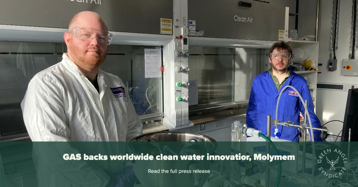 🧊 GAS has completed investment in creators of an innovative water solution commercialising filtration membrane technology, @Molymem. Read the full news piece: bit.ly/3OlJc6k #innovation #waterfiltration #cleanwater #cleantech