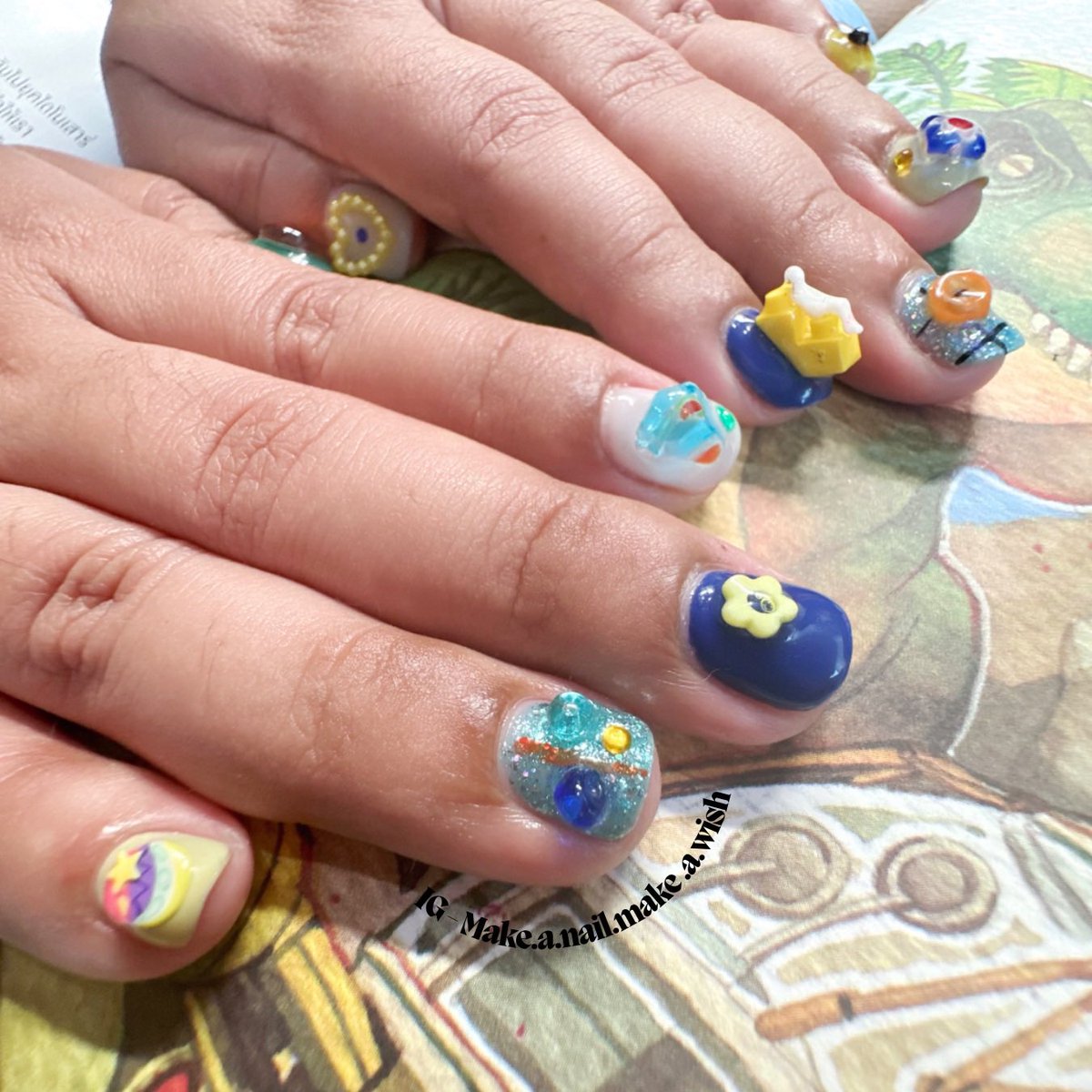 Makeanails's tweet photo. งานเล็บจริงนะคะทุกคนนนน! เจ้าไดโน🦕🦖
#เล็บเจล https://t.co/IIBpDmp033