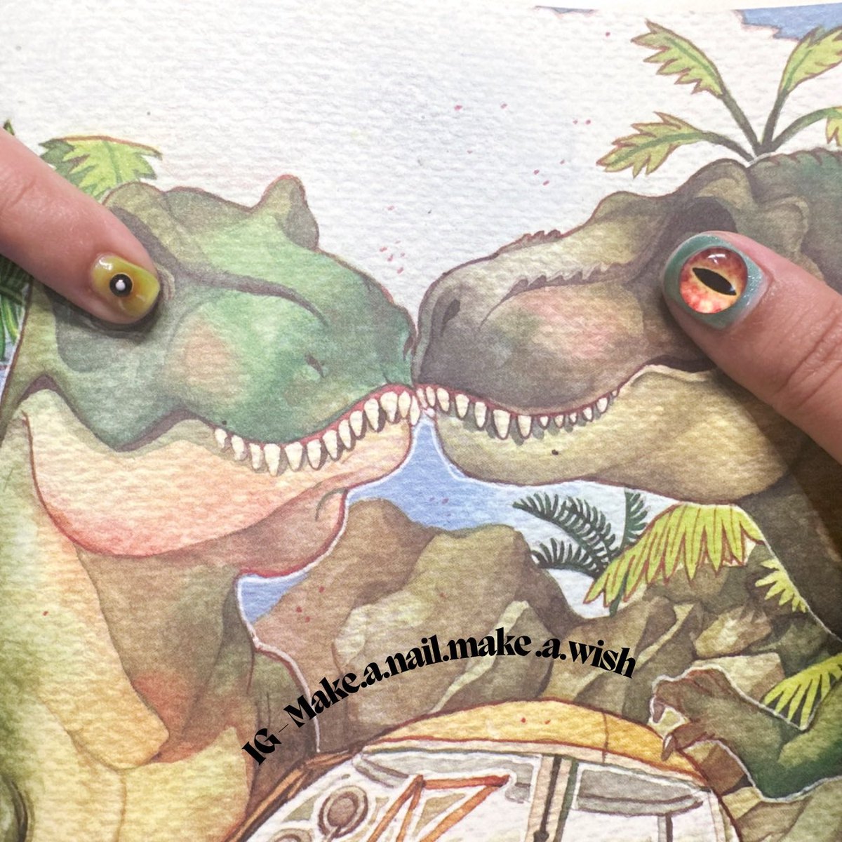 Makeanails's tweet photo. งานเล็บจริงนะคะทุกคนนนน! เจ้าไดโน🦕🦖
#เล็บเจล https://t.co/IIBpDmp033