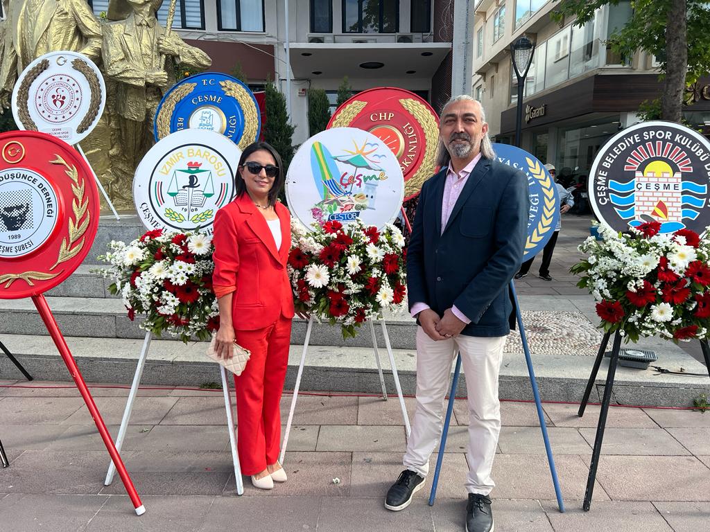 🇹🇷104. Yılında 19 Mayıs Atatürk'ü Anma Gençlik ve Spor Bayramımız için Çeşme Cumhuriyet Meydanında düzenlenen törene Çeşme Turistik Otelciler İşletmeciler Birliği adına Saymanımız Halil Yeni ve dernek asistanımız Mehtap Alyürek katılmıştır.#19mayısatatürküanmagençlikvesporbayramı