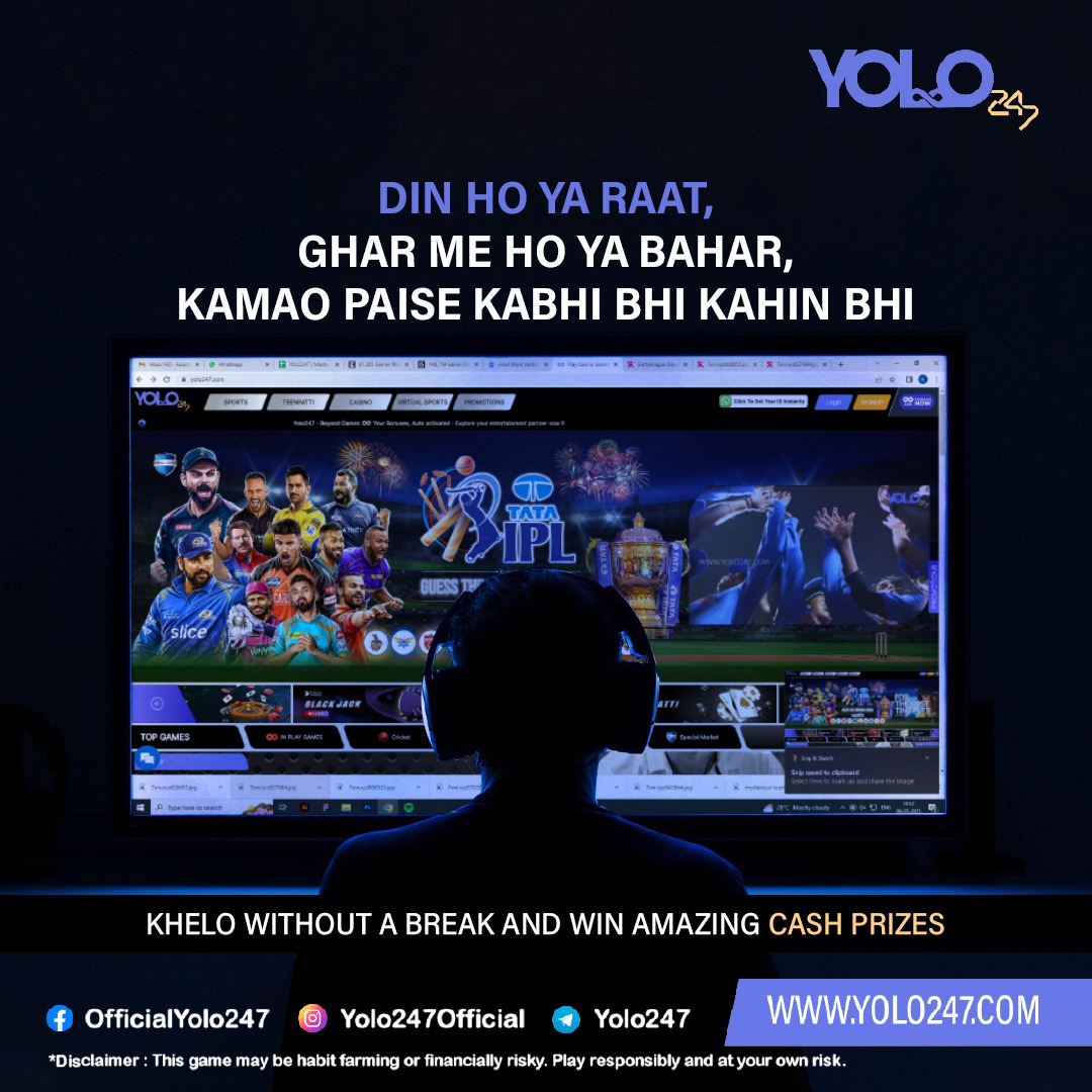 With the pool prize of 1 Crore in front of you, your nights will definitely be sleepless.

#yolo247 #ipl #ipl2023 #dhoni #virat #rcb #cskfans #casino #play24x7 #unlimitedfun #paise #cashprizes