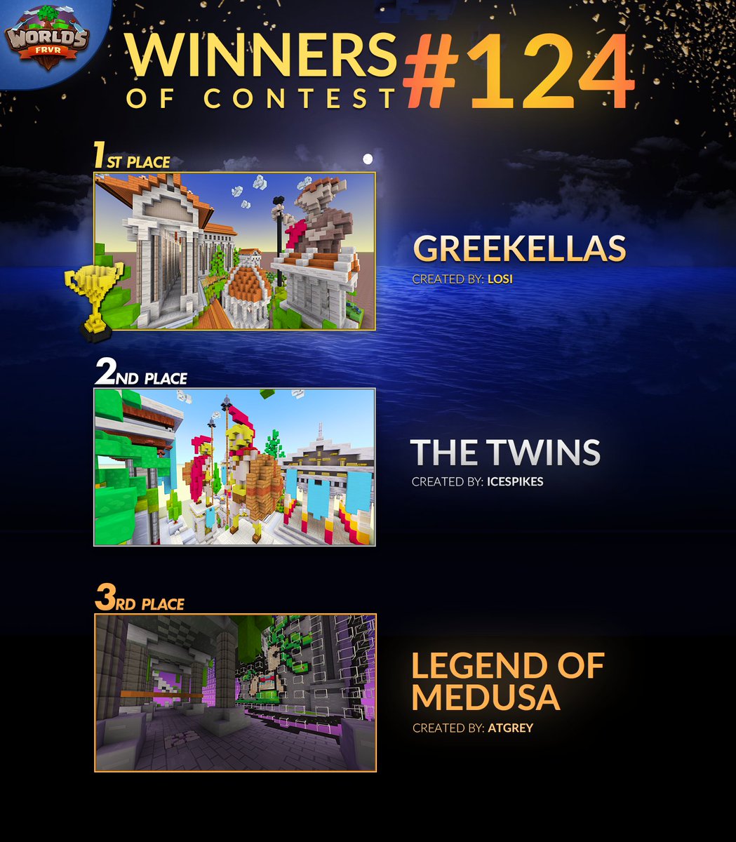worldsfrvr's tweet photo. We have officially announced the winners of the one-hundred and twenty-fourth contest. Check them out below!  

https://t.co/WG9rtfwRH8 https://t.co/Ks7Dbjm5tv