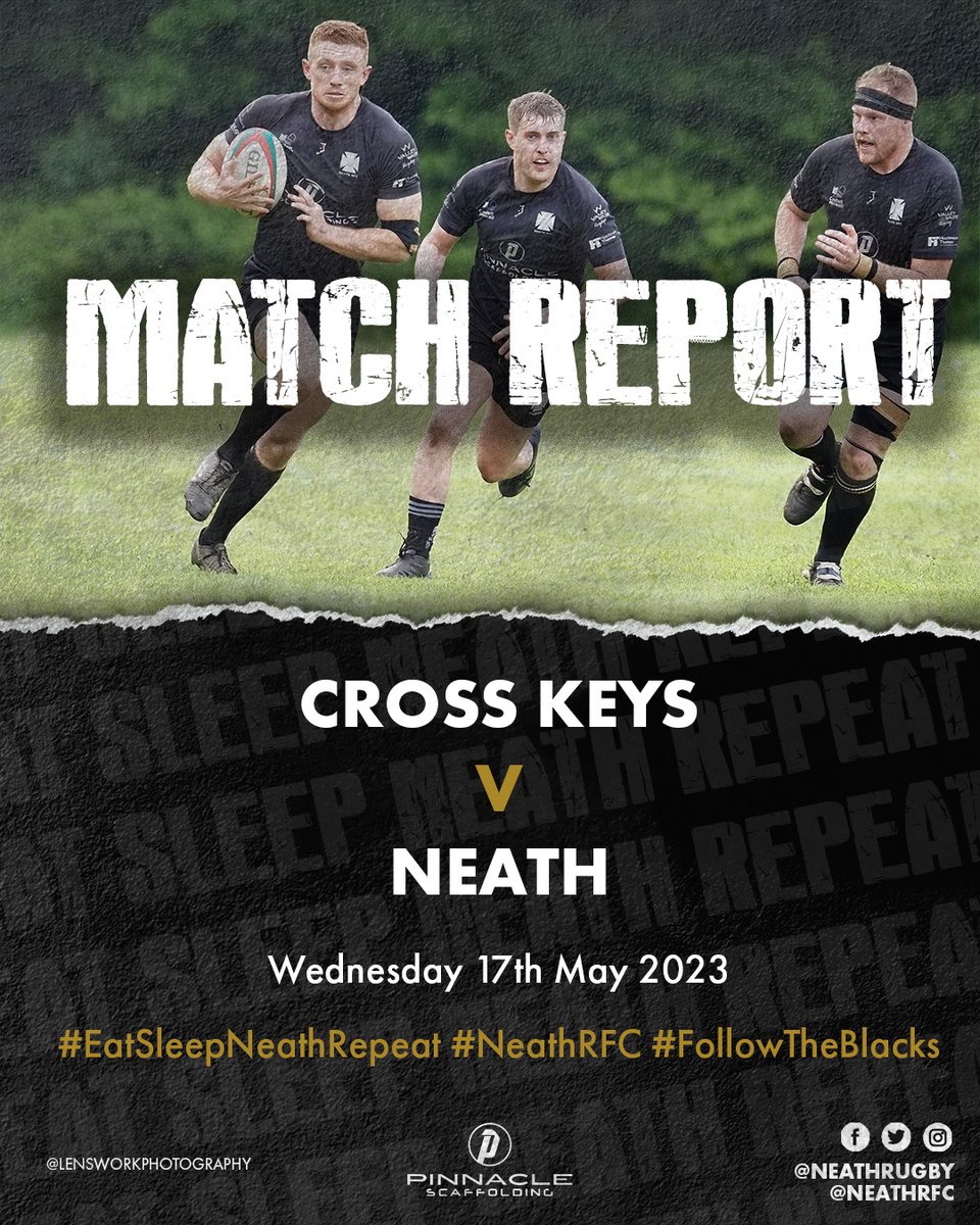 neathrfc's tweet photo. MATCH REPORT: CROSS KEYS v NEATH (AWAY) ⚫️🏉
🗓 17.05.23
📌 Pandy Park, Cross Keys
Read more here:
🔗 https://t.co/nZIxDrRpZv
#EatSleepNeathRepeat #NeathRFC #FollowTheBlacks https://t.co/mfxQ7Da0lc