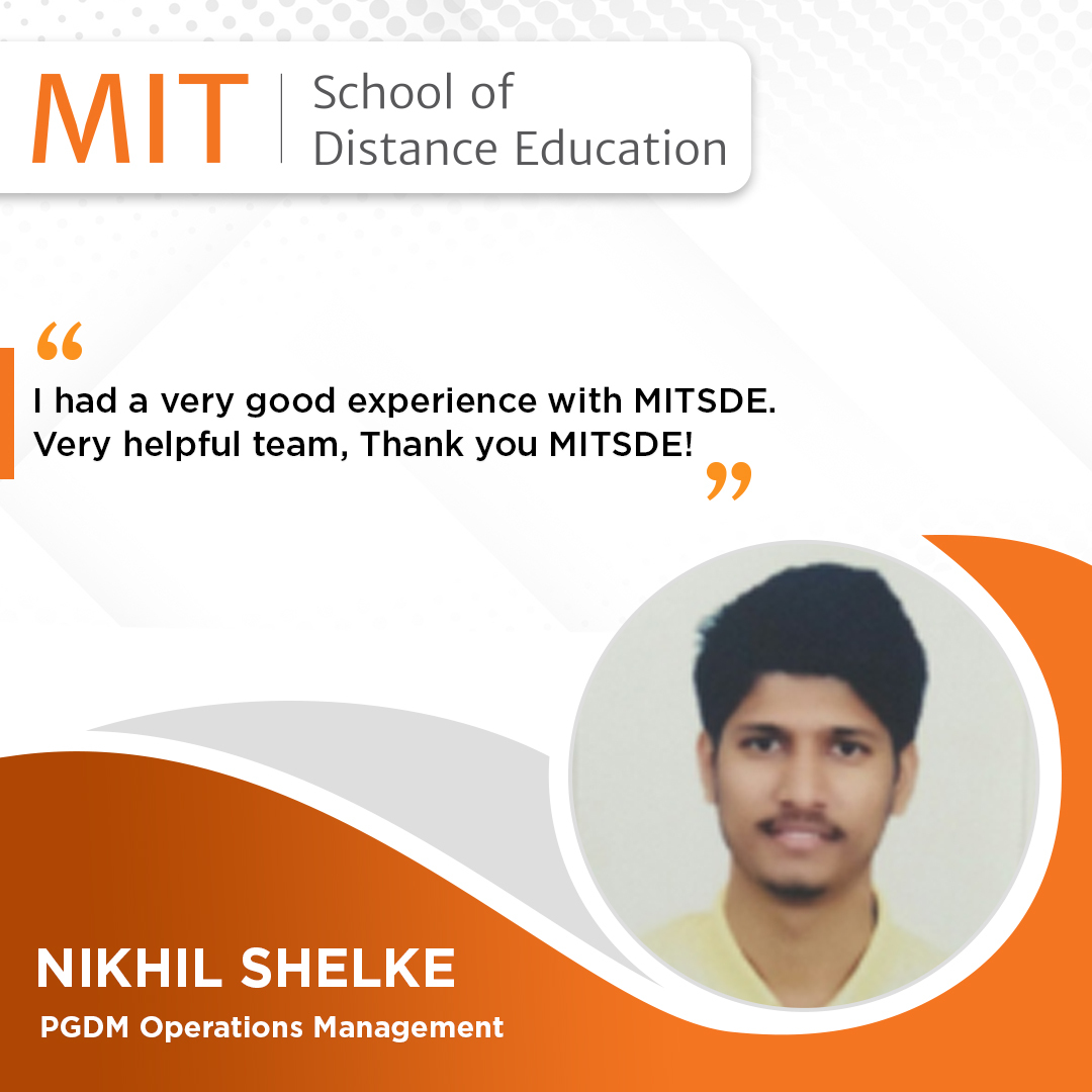 Here's what our Learners have to say about us!

Visit: mitsde.com

#mitsde #studentfeedback #supportteam #examdepartment #guidance #help #pgdm #pgdiploma #marketingmanagement #marketingmanager #upskilling #growth #distancemba #applynow #admissionsopen