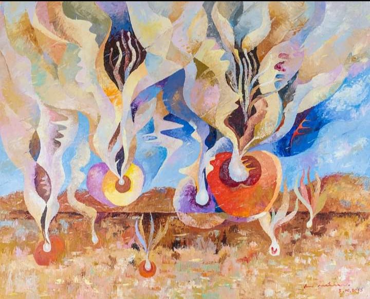 mokimage's tweet photo. "Seeds in the wind" Oil on canvas  80x100cm. https://t.co/UqapoReoe0