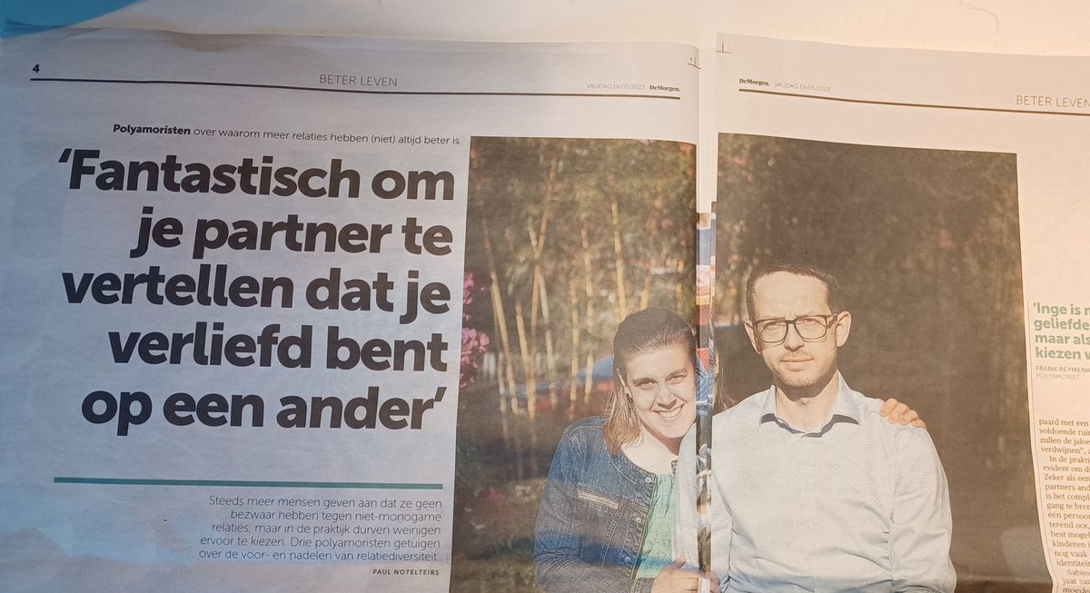Zeg niet: "hij bedriegt zijn vrouw." Zeg wel: "Hij is een polyamorist." <a href="/demorgen/">De Morgen</a>