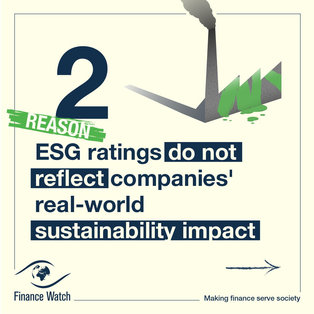 forfinancewatch's tweet photo. 4⃣ reasons why #ESG ratings are unreliable without a proper EU regulation.🧐 Explanations here 👉https://t.co/qM46SacPlv https://t.co/i5ls32ssXx