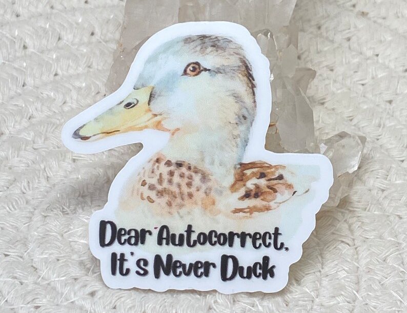 StuffWeMade's tweet image. Can we all agree on this? 😂

etsy.com/listing/135488…

#autocorrectfail #notduck #sticker #funny #silly #duck #fustuff