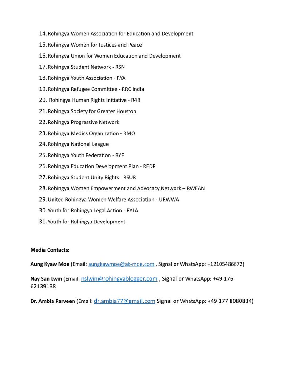 WomanEducation's tweet photo. Joint Statement Rohingya CSOs and Activist and Activists for Immediate and unhindered access to lifesaving aid after Devastating Cyclone (Mocha) in Arakan (Rakhine) State.
#RWAED 
#Rohingya 
#cyclonemocha 
#cyclonevictims 
#GenocideSurvivor https://t.co/2BYJE3nR7j