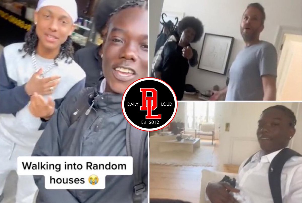 DailyLoud's tweet photo. TikTokers walking into strangers houses are risking their lives for “clout” in new challenge 🤯 https://t.co/scRb0dEkQv