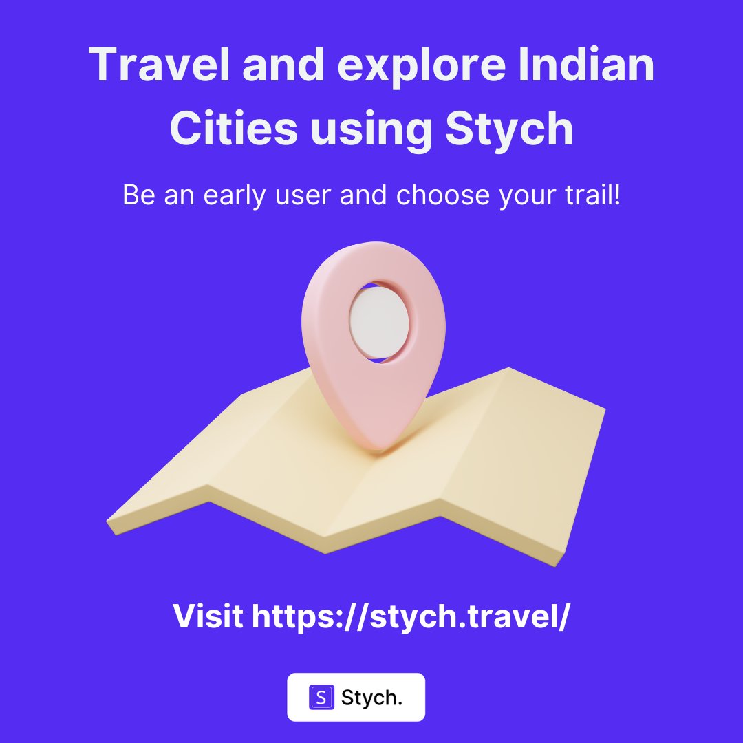 stychindia's tweet photo. Explore Indian Cities using Stych! Choose your trail  now: https://t.co/fQY6neO9Fi 
#exploreindiancities #stychindia #stych #travel #stychtrails #trails https://t.co/VGpgVRQ7SS