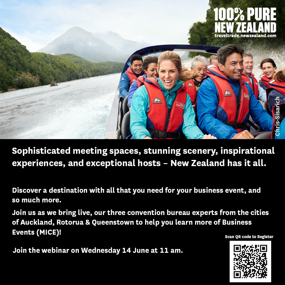 Looking for sophisticated meeting spaces and inspirational experiences in New Zealand ?

#Register_now - lnkd.in/dzXtT4qG

Don’t miss your chance to attend this unique event.

#ddpgroup #ddpwebinars #newzealandtourism #travel #explorenewzealand #free #webinar #register