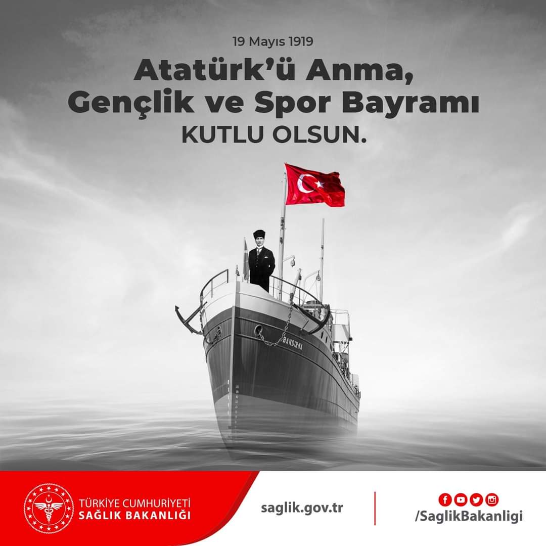 19 Mayıs Atatürk’ü Anma, Gençlik ve Spor Bayramı kutlu olsun. #19Mayıs