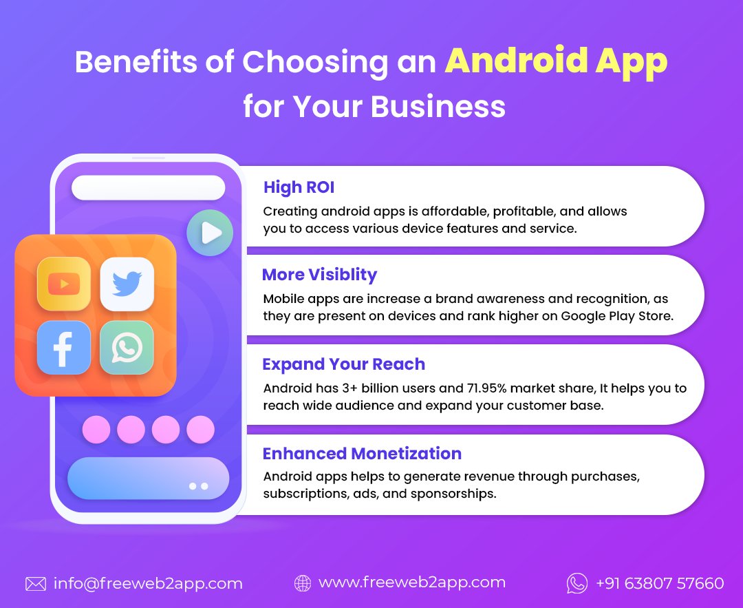 Web2Appz's tweet image. #Freeweb2app Apk Maker can help #entrepreneurs , small #business 👨‍💼💼owners, and non-profit organizations convert their websites into #apk files within a single day.
Visit: freeweb2app.com

#NoCode #appdevelopment #startup #Online #app