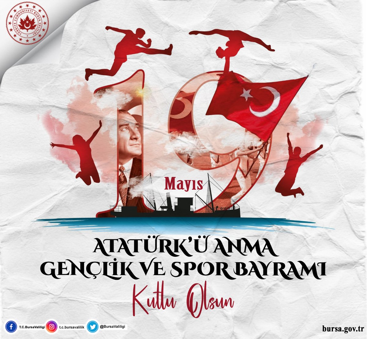 🇹🇷🇹🇷
19 Mayıs Atatürk'ü Anma, Gençlik ve Spor Bayramı
#19Mayıs1919