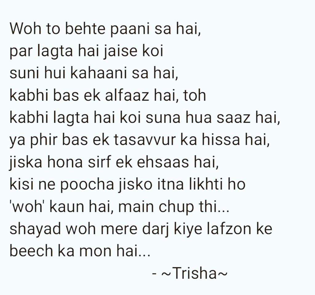 trisha_kohli's tweet photo. Woh to...
#MyRandomOne #Muse :) https://t.co/Q8gnfExlcD