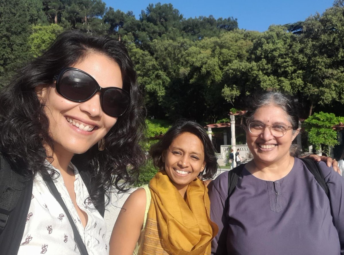 Spending time with the DYNAMIC DUO @VaishAnanth & @dnarepairlab at the workshop on Signatures of Nonequilibrium Fluctuations in Life @ictpnews