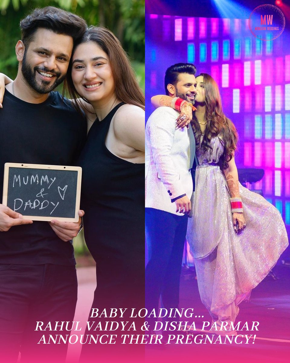 MonsoonWeddings's tweet photo. Congratulations are in order for the mommy & daddy to be! 💗🤰
@rahulvaidya23 @DishaParmar
Follow @MonsoonWeddings for more! 💫
#rahulvaidya #rahulvaidyarkv #rahulvaidyafanclub #rahulvaidyasongs #dishaparmar #mommytobe #daddytobe #parentstobe #pregnant https://t.co/T66IkqbKmV